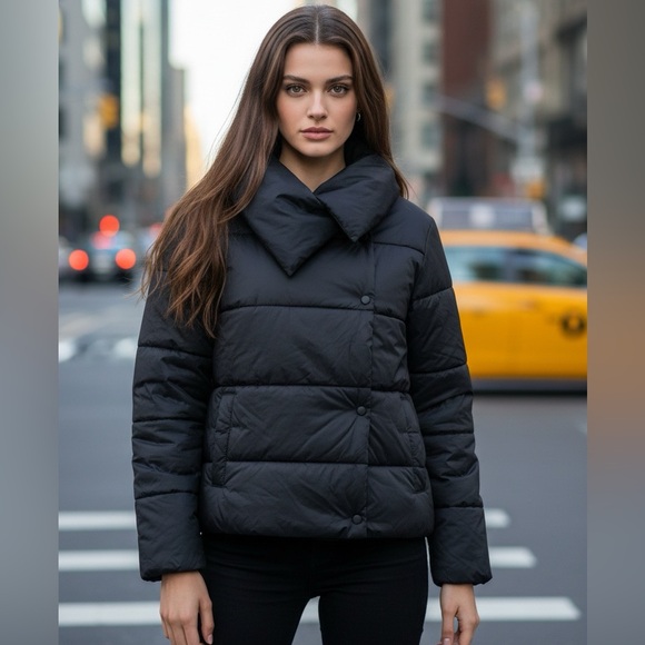 Banana Republic Jackets & Blazers - Banana Republic Funnel-Neck Puffer Coat Jacket Size S